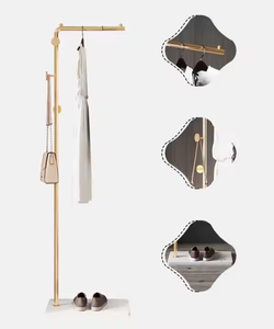منظم عمودي معدني حديث لتقف على حامل عرض ملابس غرفة المعيشة - Product Image 6