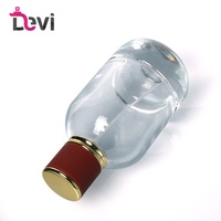 Flacons de parfum transparents élégants et rechargeables de 100 ml, atomiseur en verre épais vide avec capuchon en cristal doré, sérigraphié, anti-fuite