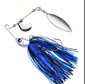 10g/14g Spinnerbait pêche <span class=keywords><strong>leurre</strong></span> fil appât métal Spinner Buzzbait nageur crochet gabarit Kit jupe pêche pour bar <span class=keywords><strong>brochet</strong></span> <span class=keywords><strong>hiver</strong></span> - Product Image 1