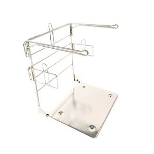 Porte-sac en plastique de caisse enregistreuse en métal Porte-sac de supermarché Porte-sac en fer galvanisé amovible argenté - Product Image 2