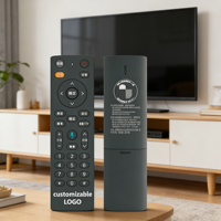 Green Box 6132 OEM/ODM Voice Control Air Mouse & Remote untuk Smart Android TV Tombol Kustom Plastik/Silikon Tanpa Baterai