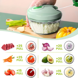 Mini Hachoir Professionnel à Torsion 3 Lames pour Fruits, Légumes, Oignons, Ail et Viande - Product Image 5