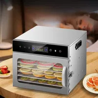 Aangepaste zakelijke multifunctionele 201 roestvrijstalen hoog-efficiënte voedseldroogmachine Intelligente fruit- en groentedroger