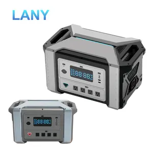 LANYポータブルソーラー発電機3000w電源リチウムキャンプ110240Vポータブル充電器発電所 (AC DC USB付き)