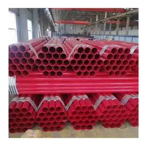 給水および消防用の高品質の外部亜鉛メッキライニング赤いプラスチックコーティングされた複合鋼管