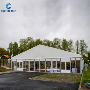 خيمة حفلات الزفاف في الهواء الطلق بإطار من الألومنيوم 20م × 30م للاجتماعات والحفلات تصلح لـ 500 شخص خيمة حائط زجاجية