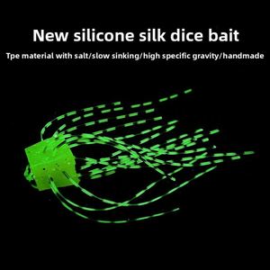 10 unidades/bolsa 1.7g 2.6g Señuelo artificial de silicona suave con forma de dado DIY para pesca de bacalao y agua dulce/salada sin anzuelos - Product Image 2