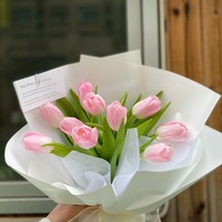 Tulip bunga pesta buatan kecil, kotak dekorasi Tahun Baru China & wisuda pernikahan kembali ke sekolah