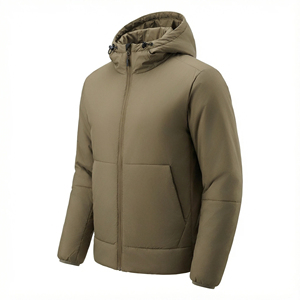 Softshell Homme Personnalisé Hiver Décontracté Col Montant Zippé Couleur Unie Imperméable Respirant Coupe-Vent Séchage Rapide Écologique - Product Image 1