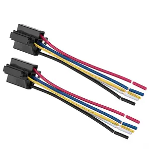 Personalizza la Base del relè automobilistico 12V 24V Car 5 P Way Relay Holder 5 Pin 40A relè Socket Wire Assembly