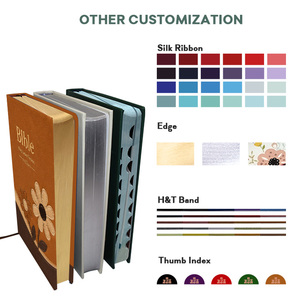 Proveedor que vende libros personalizados con cubiertas de tela variada para mujer, con logotipos bordados en relieve, diario, libro devocional, <span class=keywords><strong>Biblia</strong></span> en español. - Product Image 1
