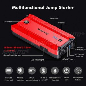 อุปกรณ์ช่วยสตาร์ทรถยนต์ Audew 12V 25000mAh เครื่องจ่ายไฟฉุกเฉินสำหรับสตาร์ทรถยนต์ แบตเตอรี่สำรองสำหรับสตาร์ทรถยนต์ - Product Image 3