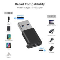 Adaptador Convertidor de USB Tipo C Hembra a USB A 3.0 Macho para Transferencia de Datos de 5 Gbps y Carga Rápida QC 3.0, Transforma el Cable Tipo C