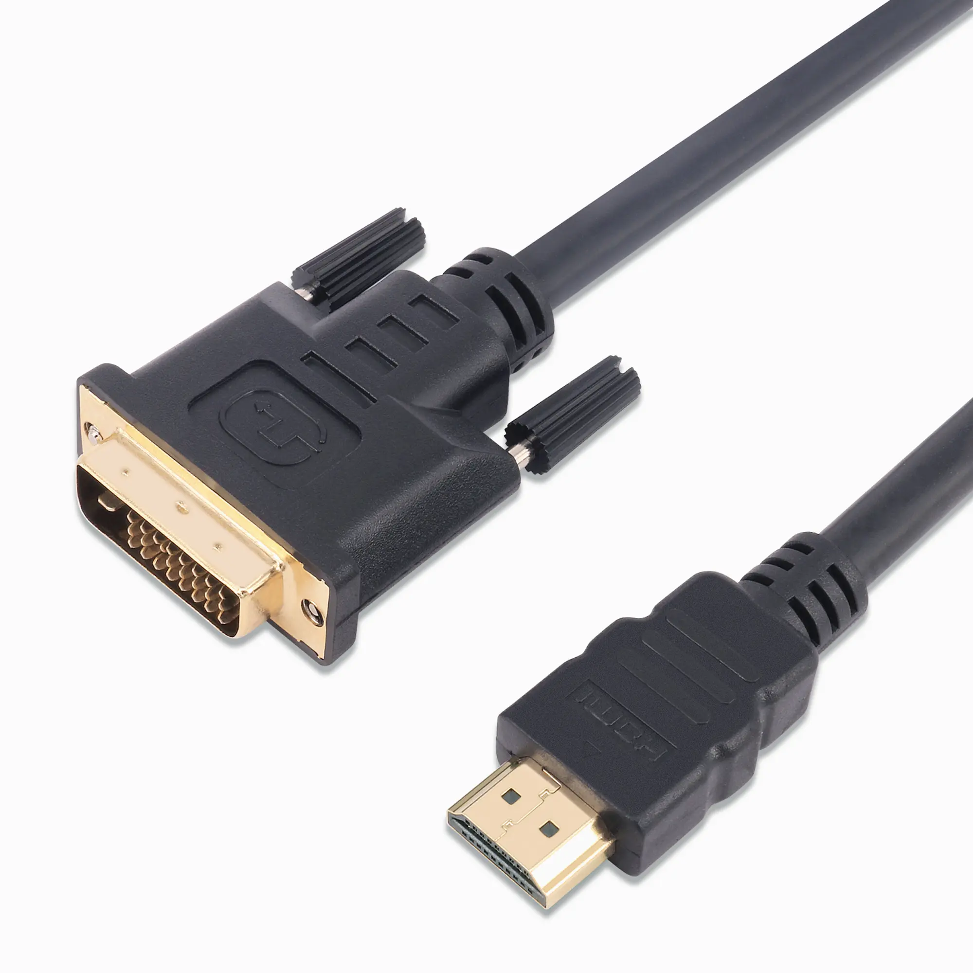 Cable DVI 1080P 18 + 1 pin, 2 puertos chapado en oro macho a macho 2k DVI a HDMI