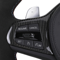 Volant semi-couvert avec garniture en carbone brillant pour BMW G11 G20 G30 M2 G87 M3 G80 G81 M4 G42 G82 M5 F90 G05 G06 X3M F97