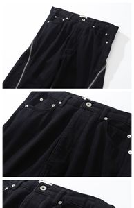 <span class=keywords><strong>Pantaloni</strong></span> da jogging larghi in cotone French Terry personalizzati, con cerniera, effetto vintage, lavaggio acido, da uomo - Product Image 6