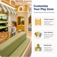 Equipo de Juegos Interior para Niños, Estructura de Juego Suave con Piscina de Pelotas Space Hive, Paneles de Actividades para Espacios Comerciales