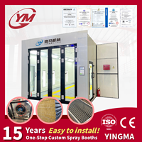 Cabina de Pintura para Automóviles con Calefacción a Gas y Quemador Diésel, Base para Piso, Soplador de Alta Potencia de 36kw, Horno de Pintura para Carrocería, Certificación CE ISO