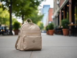 Zaino da donna in tela lavata, media capacità, chiusura con cerniera, stile casual, per tutte le stagioni, con tracolla - Product Image 2