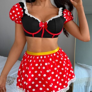EJZ-9693 Lingerie érotique de haute qualité Femme Polka Dots Cosplay Lingerie sexy Ensembles pour femmes - Product Image 1