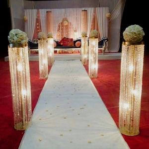Accesorios de decoración para lugar de boda, plomo de carretera, cortina de cuentas acrílicas de estilo europeo, soporte de flores, florero de mesa - Product Image 2