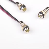 Luces indicadoras TOOWEI IP67 a prueba de agua 0-220V 20mA 6mm Led indicador de señal de Metal piloto Luz de tablero con cable