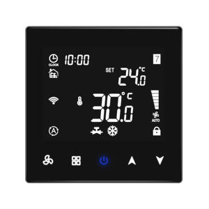 Kühlung Heizung Belüftung Elektrischer Ventil thermostat mit Tuya-Thermostat für <span class=keywords><strong>3</strong></span> Lüfter drehzahl Rohre Wifi-Thermostat - Product Image 1