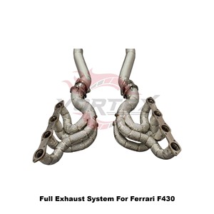 Système d'échappement complet Vortex Racing compatible Ferrari F430, collecteurs en acier inoxydable à haut débit, silencieux Catback pour optimisation sonore - Product Image 6