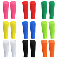 Match Football Protège-tibias Entraînement pour adultes Équipement de protection sportive Coussin de mollet double couche pour enfants Chaussettes de football Chaussettes sans fond