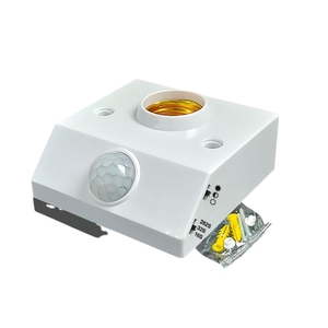 Cơ thể cảm biến giữ đèn, hồng ngoại điều khiển bằng giọng nói E27 Đèn chủ, hành lang thông minh Vít Mở cài đặt phẳng giữ đèn - Product Image 1