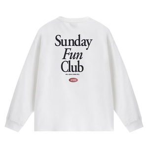 T-shirt à manches longues en coton 100% confortable de couleur unie de créateur de mode avec <span class=keywords><strong>logo</strong></span> imprimé - Product Image 4