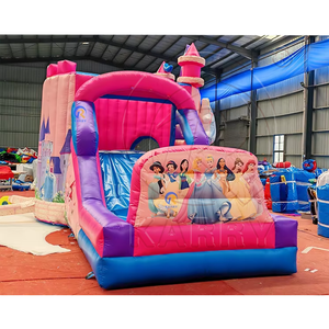 Castillo Inflable con Tobogán, Diseño Nuevo, para Fiestas <span class=keywords><strong>de</strong></span> Niñas, Castillo Brincolín <span class=keywords><strong>de</strong></span> Princesa, Color Rosa - Product Image 6