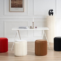 INNOPAPER H42cm Tabouret Pliant Convertible Haut de Gamme en Bois de Hêtre Massif, Chaise de Loisirs au Design Moderne pour Salon, Chambre et Maison