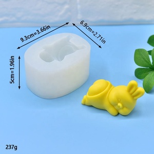 แม่พิมพ์ซิลิโคนเกรดอาหาร รูปแมว กระต่าย สำหรับทำพุดดิ้ง นมเยลลี่ เค้ก - Product Image 6