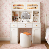 Table de toilette moderne Table de toilette minimaliste Table de toilette de luxe de style crème