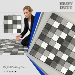 Vistaar Premium Grade Heavy Duty 400x400mm Outdoor Ceramic Porcelain Parking Tiles Firebrick for Mall Bathroom Use-Waterproof - Product Image 1