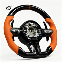 Volant personnalisé en bois noir avec cuir perforé pour BMW E71 X1 E84 E60 E90 E91 E92 E93 E89 F10 F30 - Amélioration de la voiture