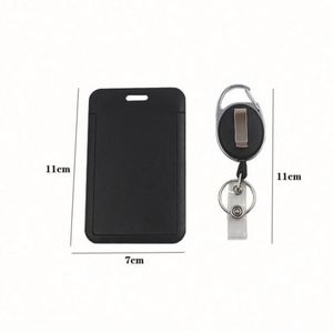 Retractable <b>Sliding</b> ID Badge Holder with Clear Card Cover for Office Staff, Events, Access or Bus Cards - Product Image 4