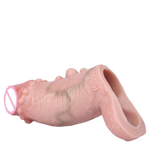 Pas cher <span class=keywords><strong>Prix</strong></span> Hommes Préservatif Réutilisable Réaliste Dragon Cock Sleeve Pénis Sleeve Set Retarder L'éjaculation Plus Forte Érection pour les Couples - Product Image 4