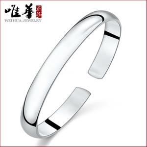 Bracelet ouvert en argent plaqué Weihua pour femmes, bijoux pour femmes, accessoire de mode - Product Image 1