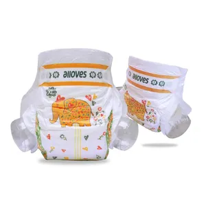 Tendenza popolare pannolino usa e getta per bambini di qualità all'ingrosso pannolino di carta con nastro magico materiale assorbente e lanugine