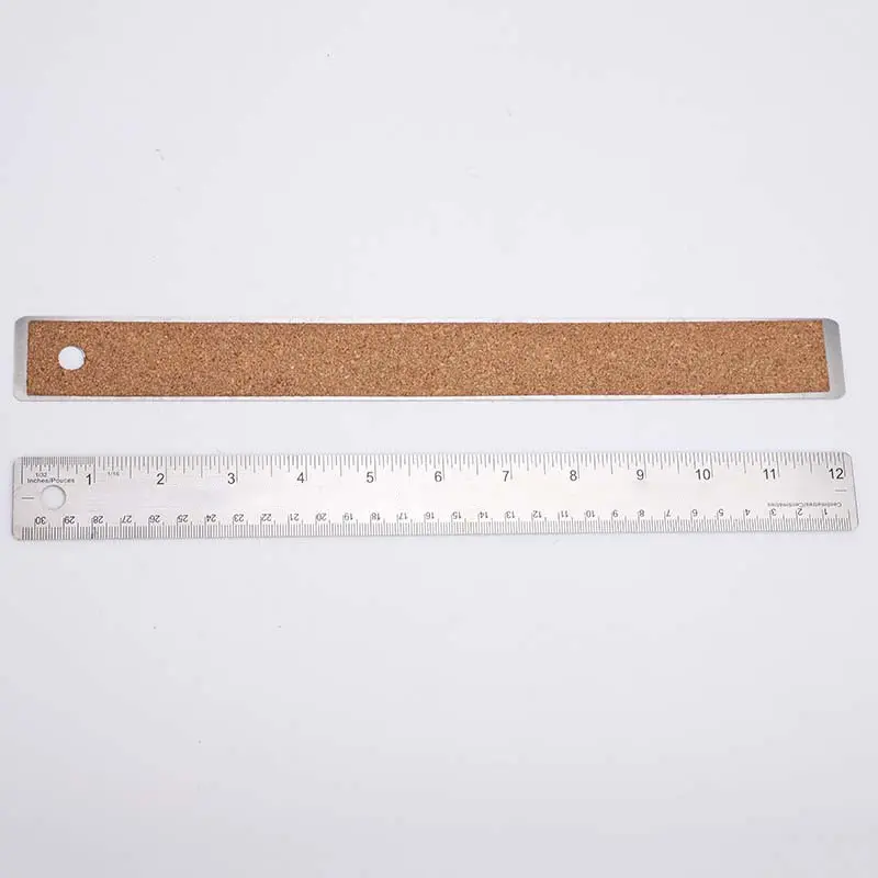 custom cork-backed magnetic metal stainless steel drawing ruler for school