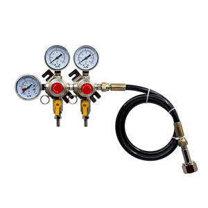 Premium Brass Co2 Beer Regulador com Gás Natural Compatibilidade Mangueira de Alta Pressão Duplo Body Gauge Pressure Reducing Valve - Product Image 1