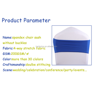 50 Lazos de Licra Azul Rey para Sillas de Boda, Lazos para Sillas, Bandas Decorativas para Fiestas, Cumpleaños, Banquetes, Eventos, Decoración para Baby Shower - Product Image 2