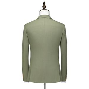 <span class=keywords><strong>Costume</strong></span> d'affaires 3 pièces de haute qualité pour hommes, grande taille, col à revers de <span class=keywords><strong>mariage</strong></span> à double boutonnage avec style plat devant respirant-pour hommes - Product Image 4