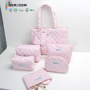 Timeforest Waterproof Large Capacity Polyester Luxury Fashion Portable Soft <b>Makeup</b> Bag Set With Zipper Closure - Product Image 1