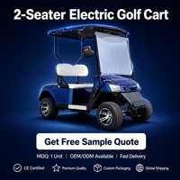 Carrito de Golf Eléctrico de 4 Ruedas, 2 Asientos, Alta Velocidad, 35 km/h, 25% de Inclinación, para Campos de Golf, Resorts y Hoteles