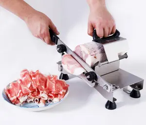 Cortador de carne Manual de acero inoxidable 201, rebanador de carne congelada