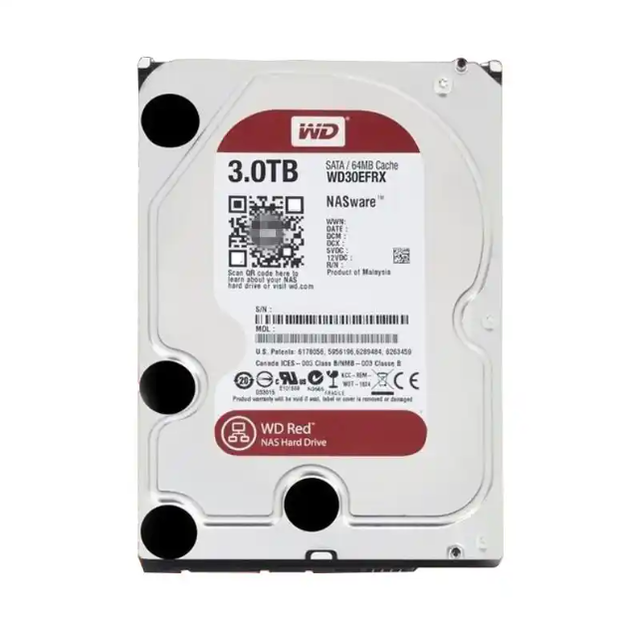 Original New HDD WD30EFRX 3TB Red Plus NAS Internal Hard Drive 5400 RPM SATA 6 Gb/s 64 MB Cache 3.5inch