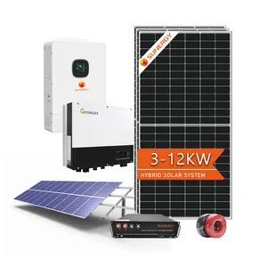 完整的面板套件太阳能发电系统10千瓦，用于家庭离网混合太阳能系统套件